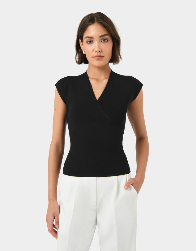 Forcast - Ani Wrap Knit Top