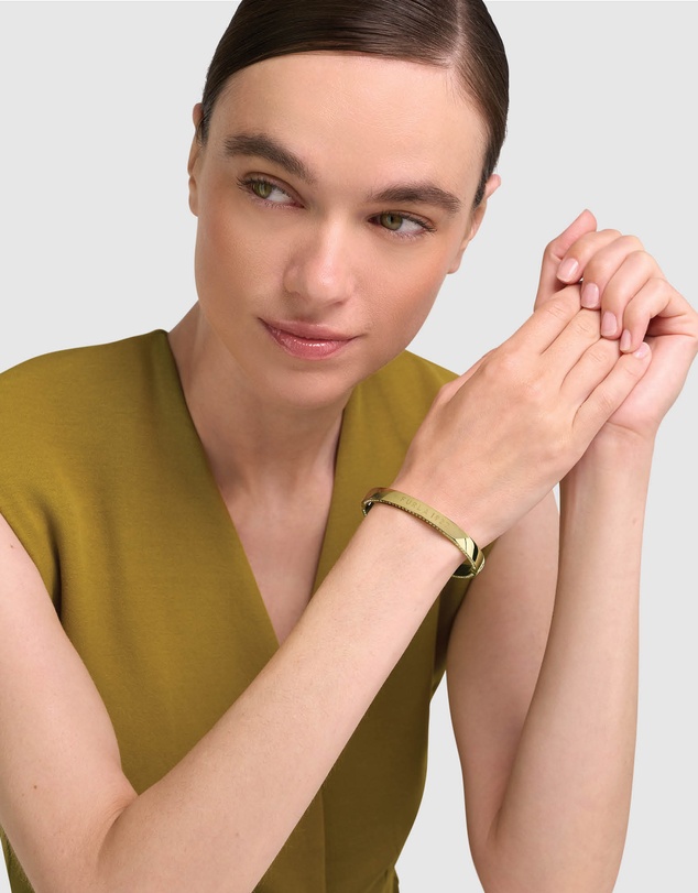 Furla - Furla 1927 Crystal Gold-Tone Bangle Bracelet