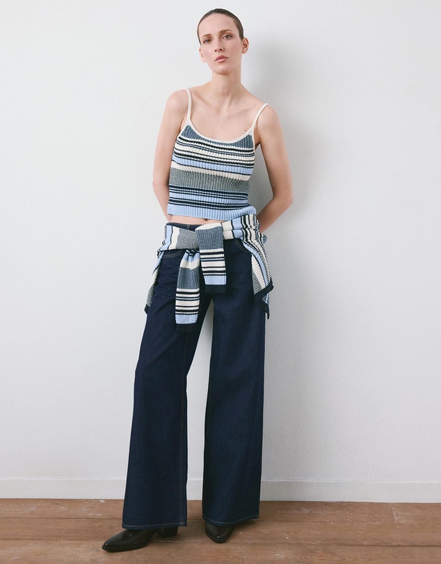 M.N.G - Striped Knitted Fitted Top