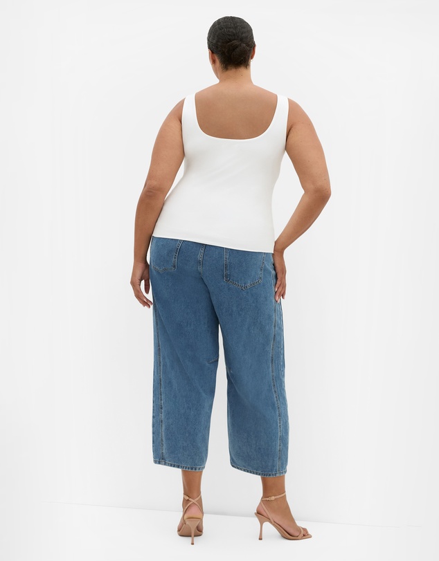City Chic - Plus size Arami Strap Detail Top - ivory
