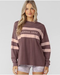 Lorna Jane - Campus Oversized Washed Lightweight Sweat
