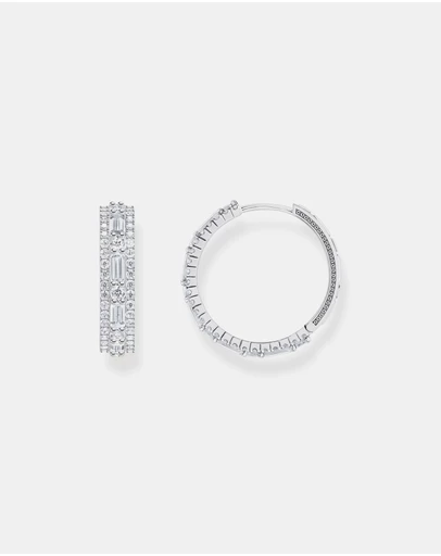 THOMAS SABO - Hoop earrings with white stones