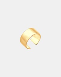 Elli Jewelry - Earrings Ear Cuff Basic 925 Sterling Silver Gold Plated