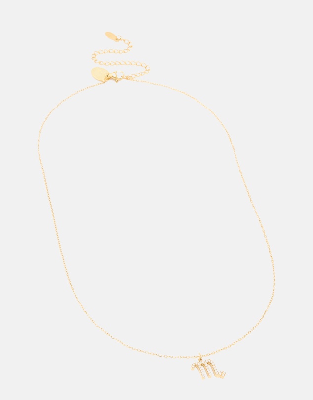 Lovisa - Waterproof Gold Plated Stainless Steel Cubic Zirconia Scorpio Necklace