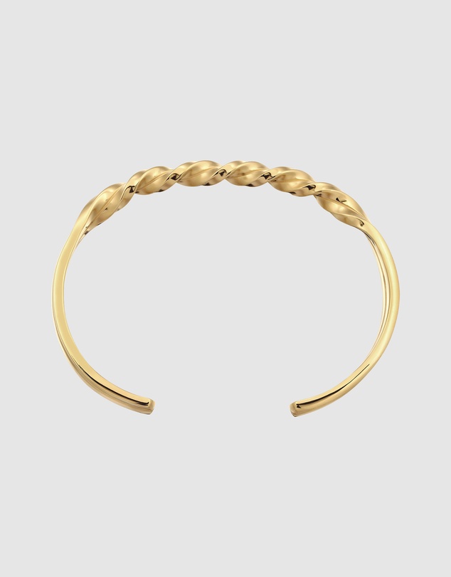 Kuzzoi - ICONIC EXCLUSIVE - Twisted Cuff Bracelet in Gold-Plated 925 Sterling Silver