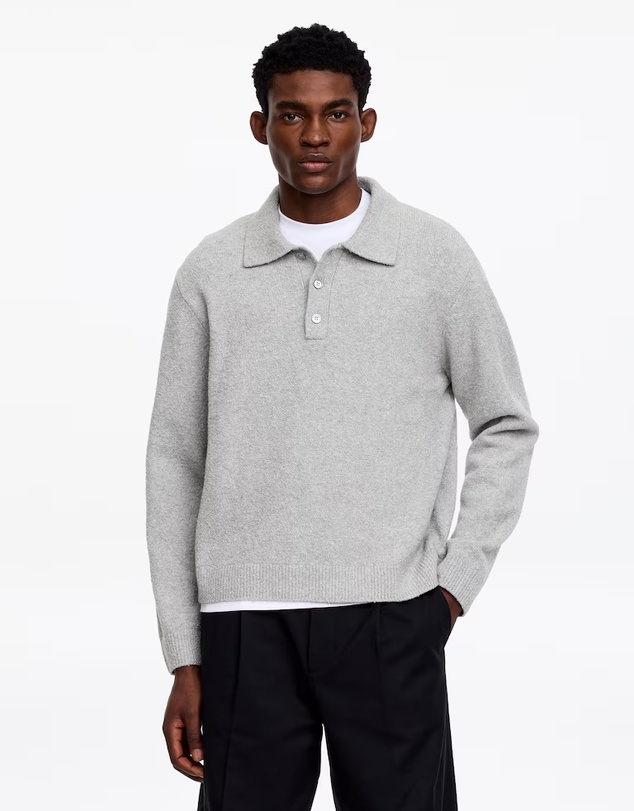 ARKET - Knitted Cotton Blend Polo Shirt