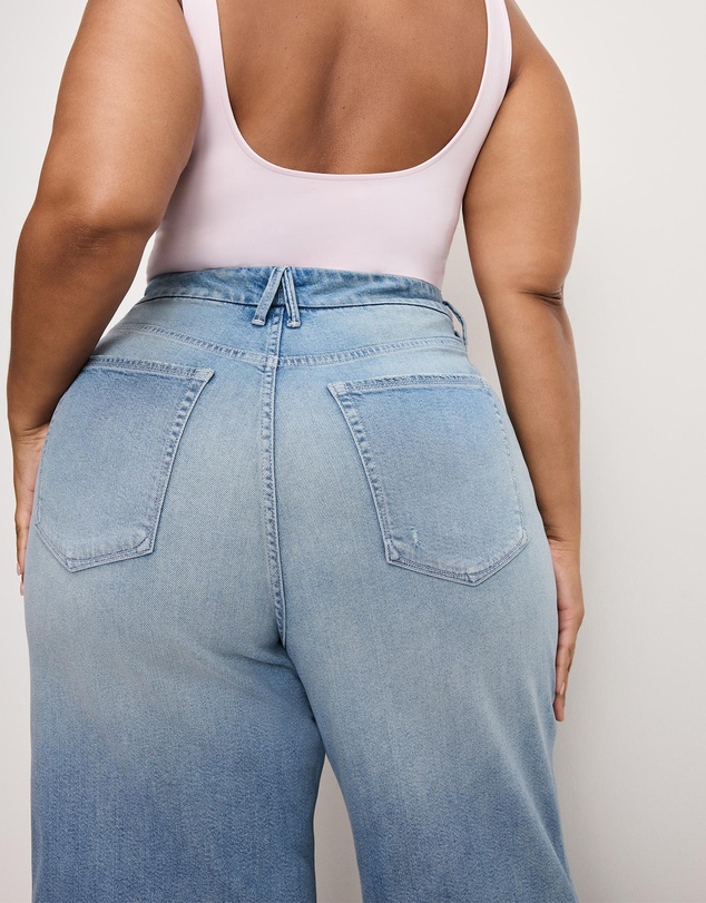 Good American - Good Skate Wide Cropped Jeans