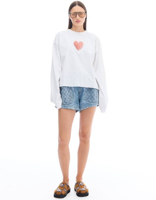 THE TALES - We Love Velvet Heart Long Sleeve Tee