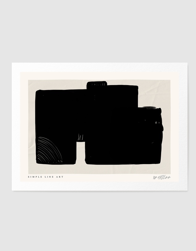 Olive et Oriel - Simple Artline No35 by Treechild Art Print
