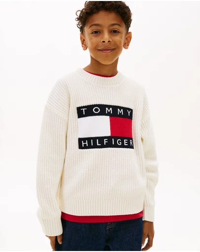 Tommy Hilfiger - Heritage Flag Chunky Knit Jumper - Teens