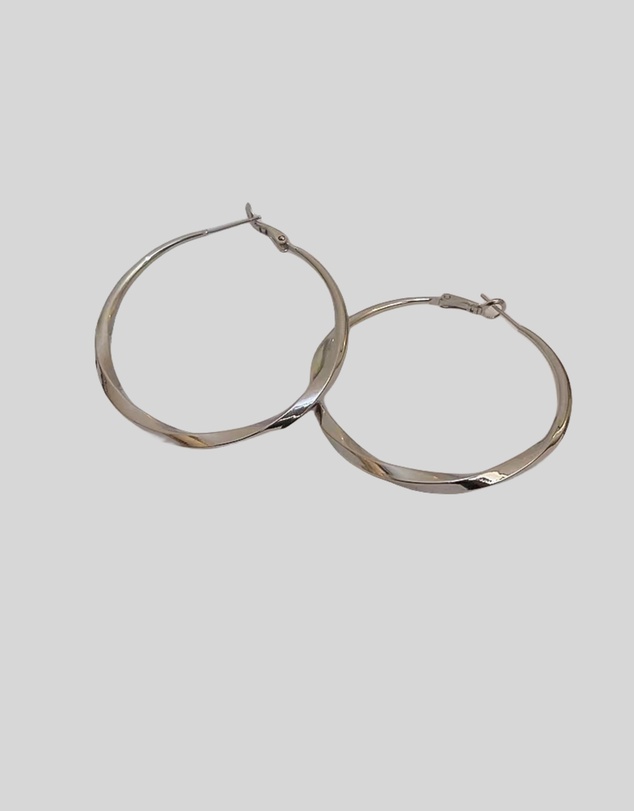 KAJA Clothing - C-Shaped Twisted Earrings for Minimalist Earrings-Circle Earrings Pack of 2