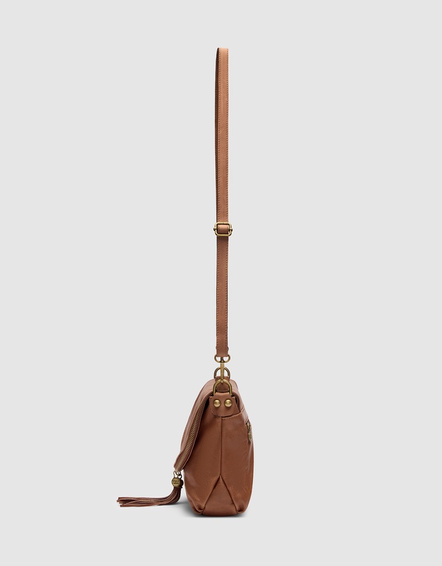 Florence - Vasarino Brown Leather Crossbody Bag