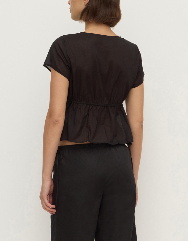 Assembly Label - Quinn Voile Tie Top