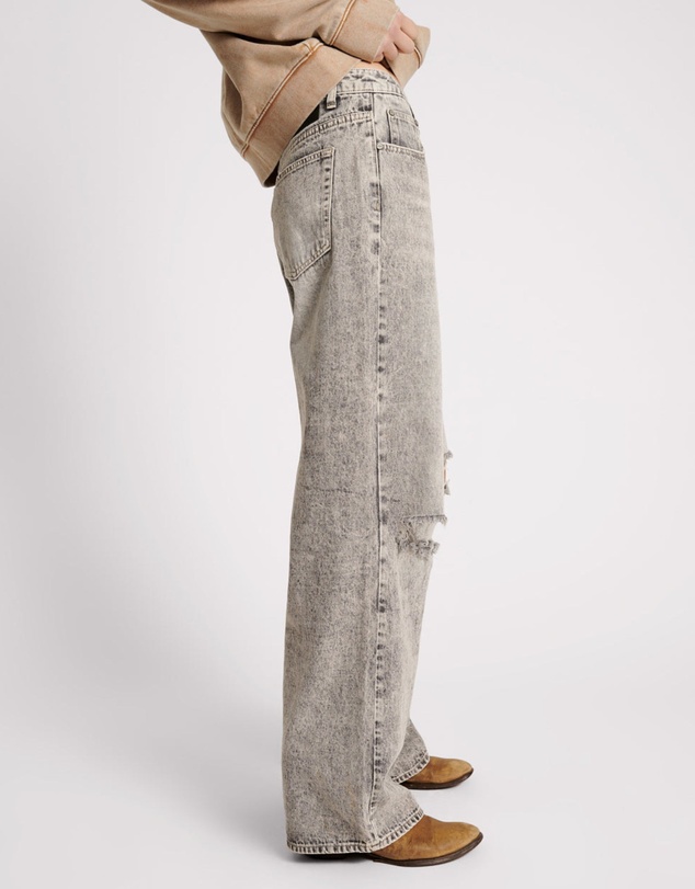 ONE TEASPOON - Smoke Jackson Mid Waist Wide Leg Jeans