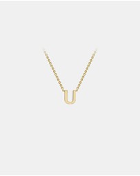 Zoe Olivia - 9K Gold Initial U Necklace
