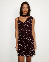 Dazie - Romeo Chiffon Neck Scarf Mini Dress