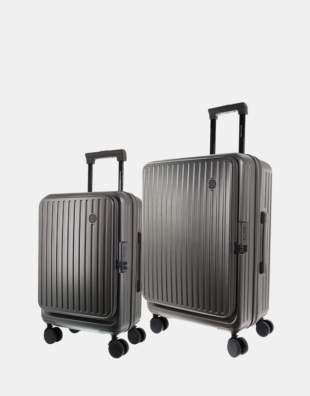 Pierre Cardin - Pierre Cardin Front-Opener Hard Shell Medium and Cabin 2-Piece Set Bundle