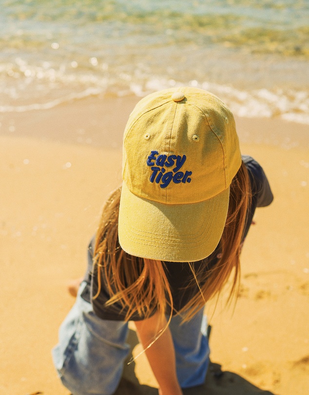 Skwosh - Kids Easy Tiger Cotton Cap in Mustard