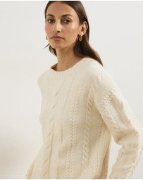 Atmos&Here - Drew Oversized Textured Cable Knit Jumper