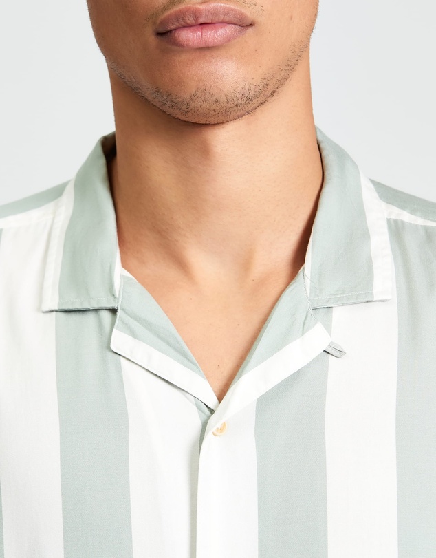Ben Sherman - Viscose Stripe Short Sleeve Shirt