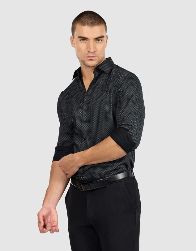 Tarocash - Nixos Slim Stretch Geo Shirt