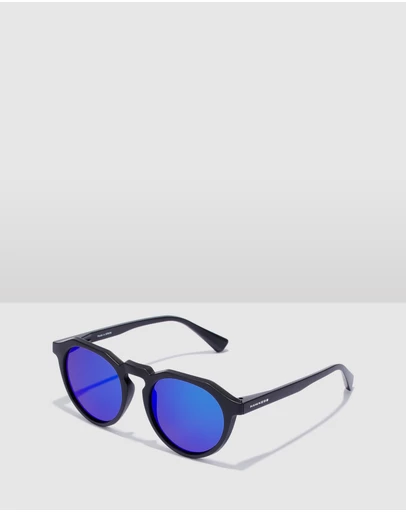 Hawkers Co - Polarized Black Blue Warwick Raw Sunglasses for Men and Women UV400