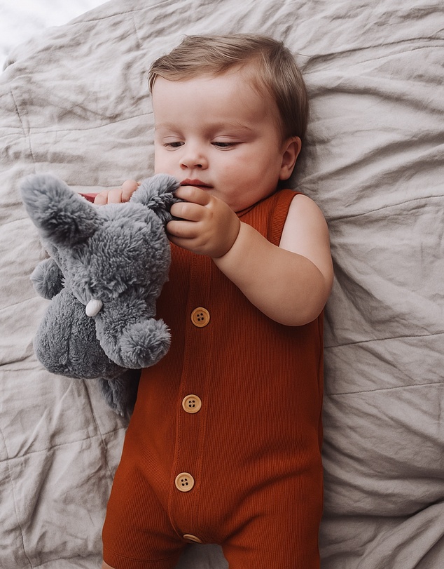 WITH LOVE FOR KIDS - BASICS Ribbed Romper - Babies