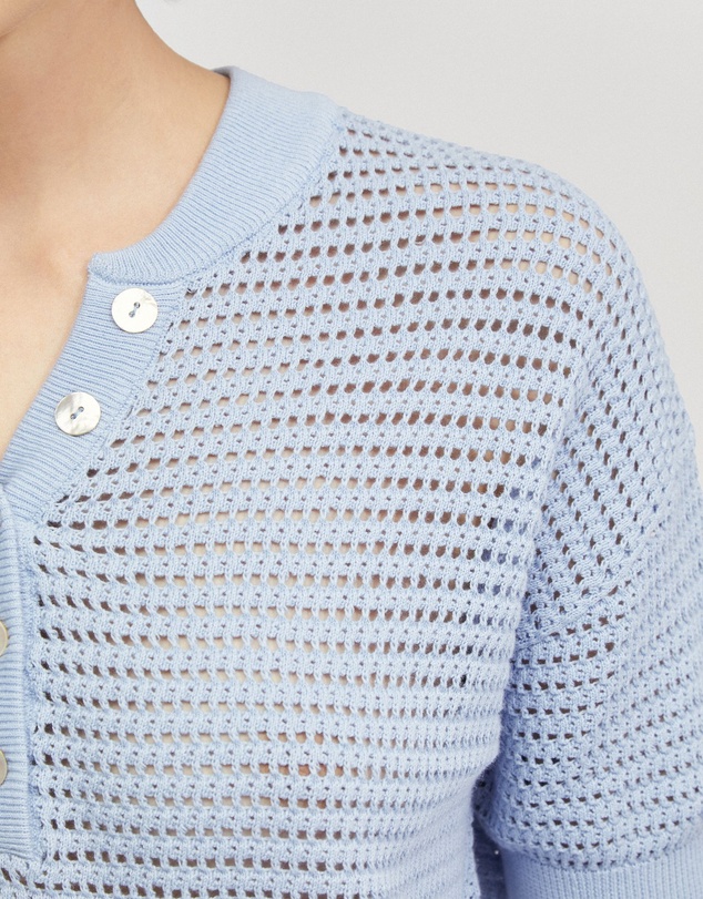 Oxford - Gita Knitted Button Top