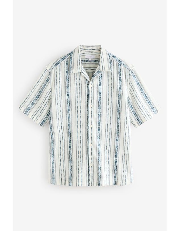 NEXT - Short Sleeve Textured Stripe Shirt