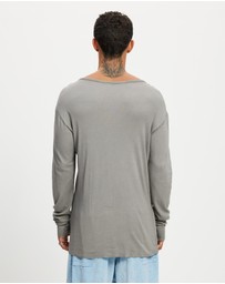 Surrounded By Ghosts - The Gypsum Slim Rib Knit Long Sleeve T-Shirt