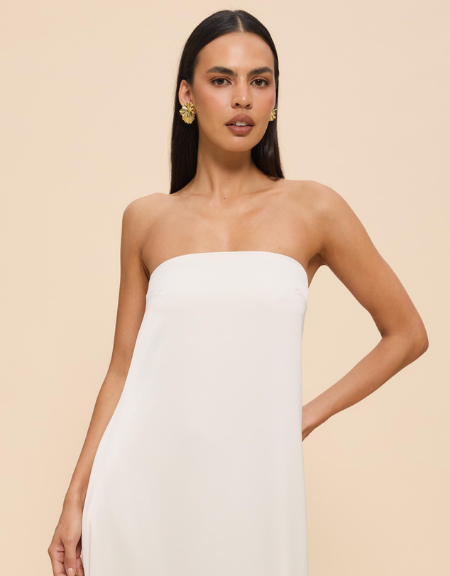CHANCERY - Olivia Strapless Satin Maxi Dress