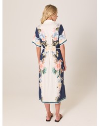 Fate + Becker - Solara Placement Print Shirt Dress