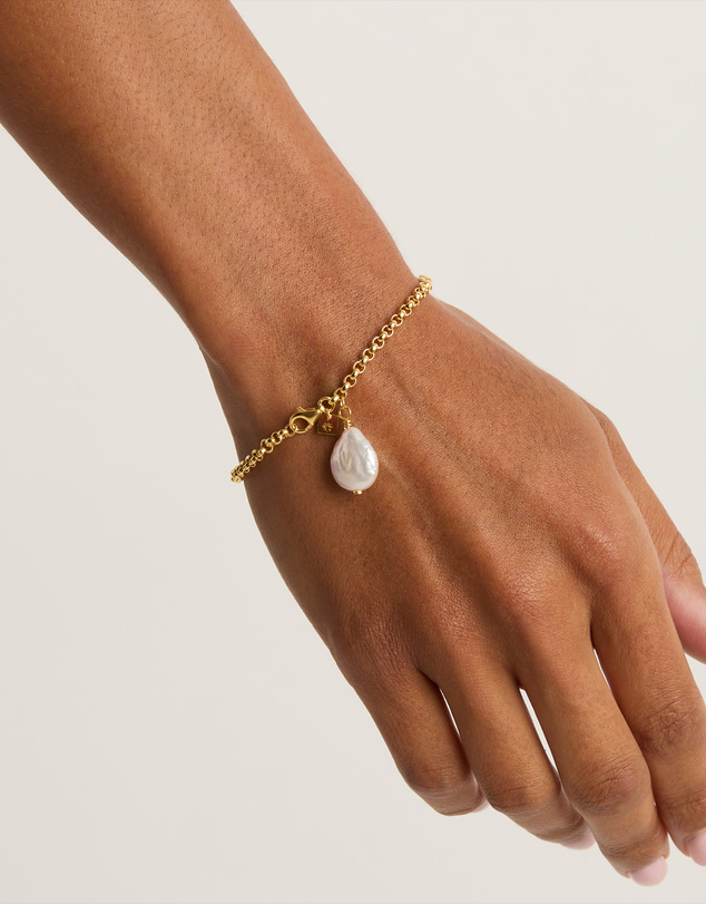 By Charlotte - Gold Embrace Stillness Pearl Bracelet