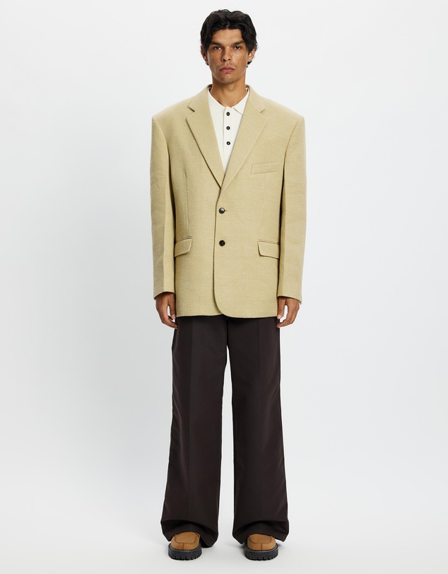 Recto - Oversized Single Breasted Tweed Jacket
