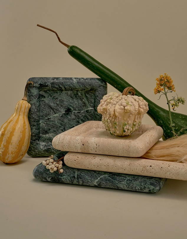 Black Blaze - Halo Square Marble Tray