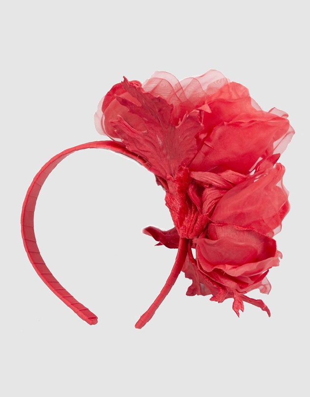 Fillies Collection - Large Red Flowers Headband