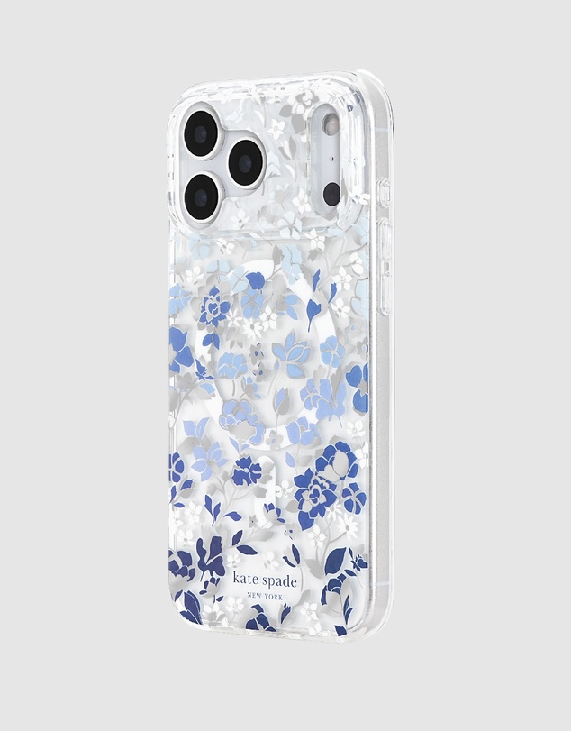 Kate Spade - Kate Spade Flowerbed Blue MagSafe Case for iPhone 18 Pro / 17 Pro