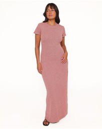 Petal & Pup - Lowell Knit Maxi Dress - Brick Red