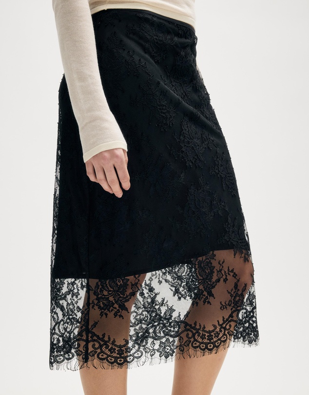 Minima Esenciales - Aisla Lace Midi Skirt