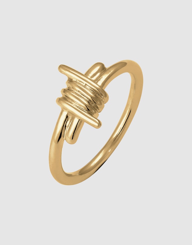 Kuzzoi - ICONIC EXCLUSIVE - Wire Band Ring in Gold-Plated 925 Sterling Silver