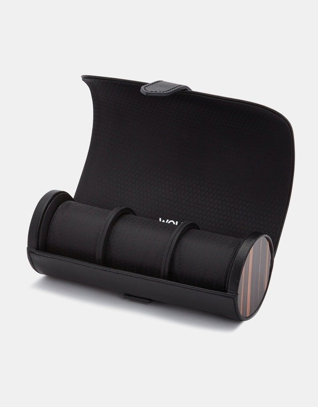 Wolf - Wolf Roadster Triple Watch Roll  Black