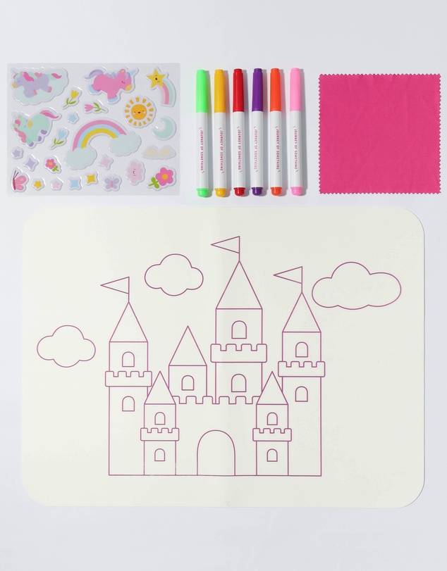 Journey Of Something - Wipeable silicone Mat - Unicorn Castle