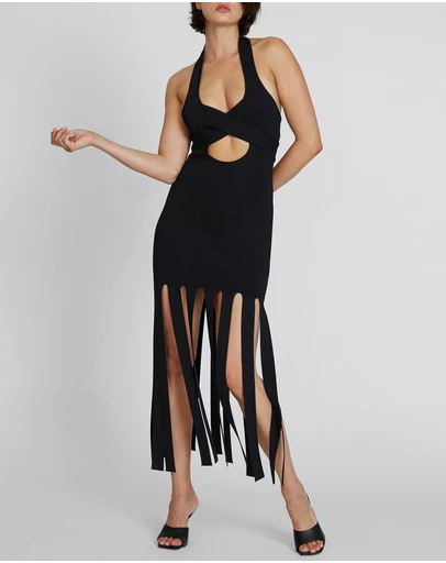 BY JOHNNY. - Felicity Fringe Knit Dress