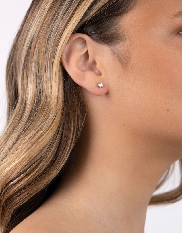 Lovisa - Gold Plated Sterling Silver Cubic Zirconia 1/4 Carat Stud Earrings