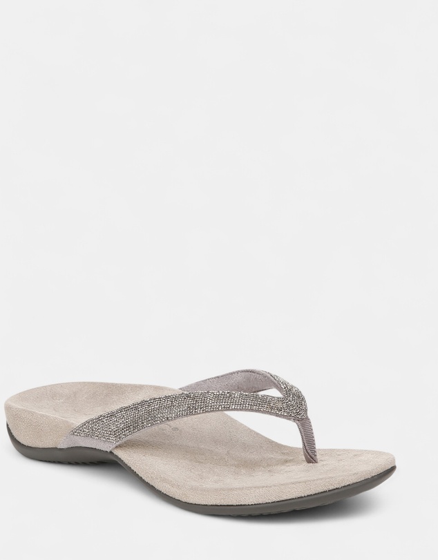 Vionic - Dillon Shine Toe Post Sandal - Stormy