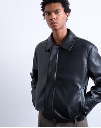 Topman - Soft Faux Leather Jacket