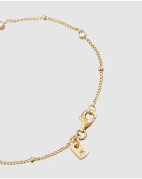 Kuzzoi - ICONIC EXCLUSIVE - Bracelet Male Ball White Crystals 925 Sterling Silver Gold Plated