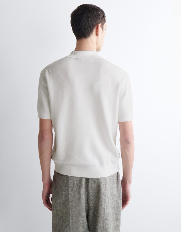 COS - Textured-Panel Cotton Polo Shirt