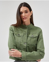 DRICOPER DENIM - Elonnie Oil Green Denim Jacket