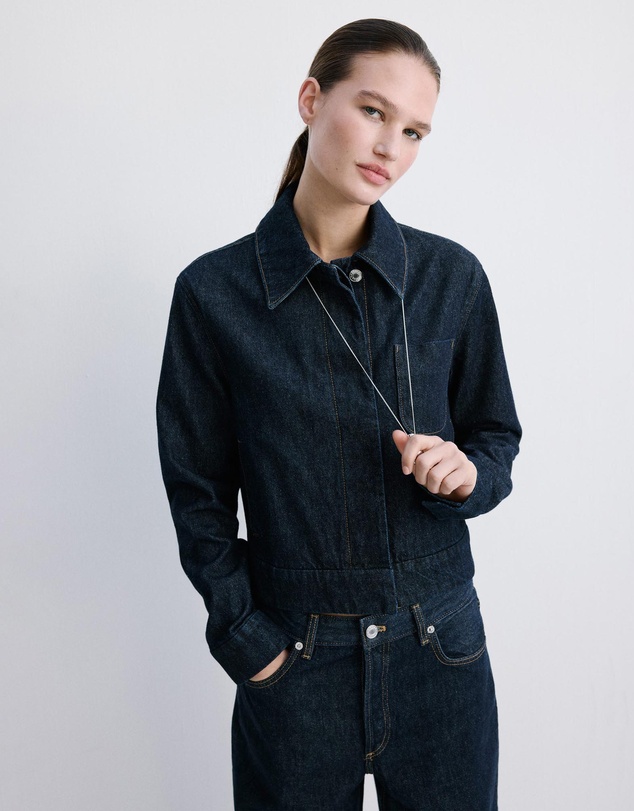 M.N.G - Fitted Denim Jacket With Pockets